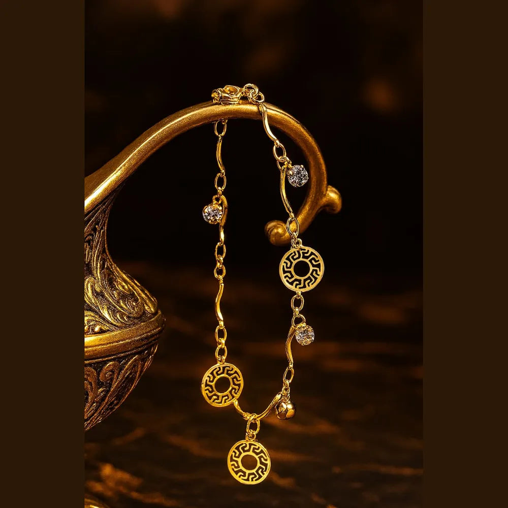 Product image of Gold Plated Handmade Charm Bracelet Lightweight – image 3