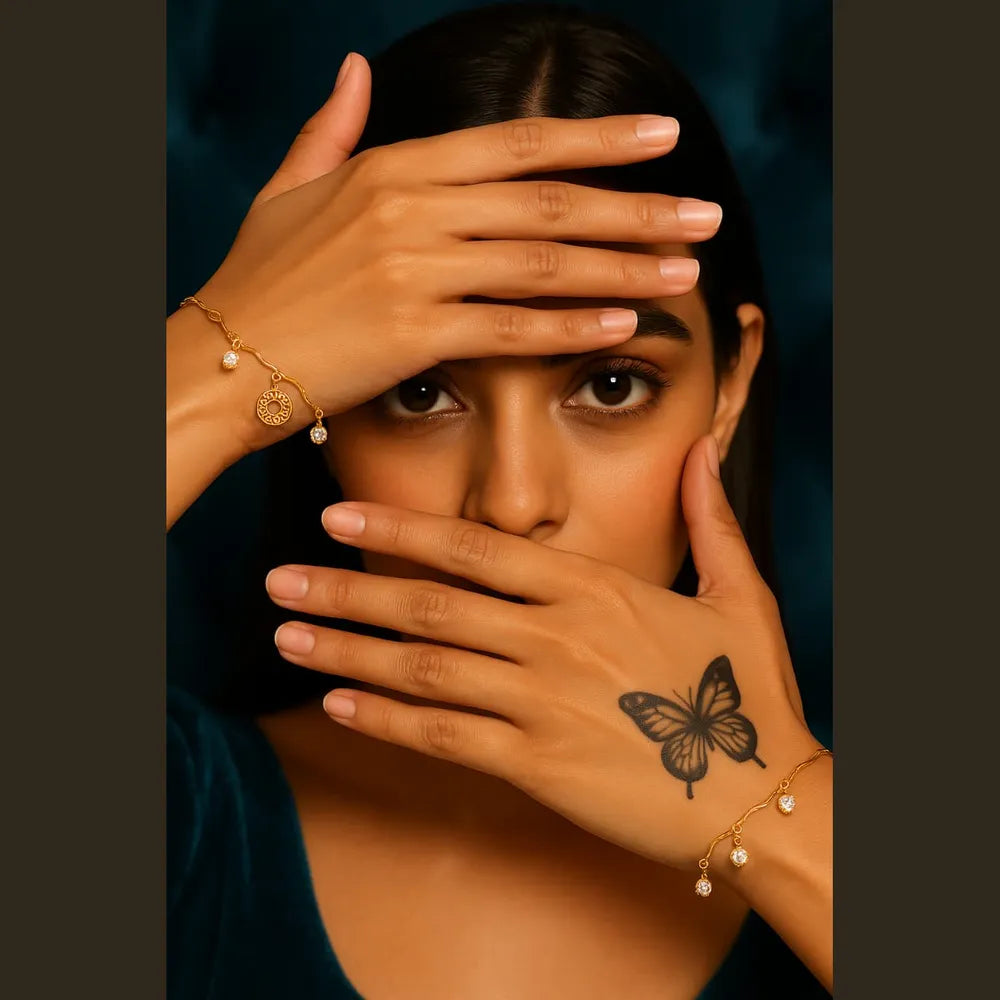 Product image of Gold Plated Handmade Charm Bracelet Lightweight – image 4