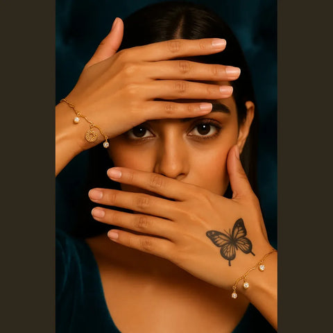 Gold Plated Handmade Charm Bracelet – Lightweight Dailywear