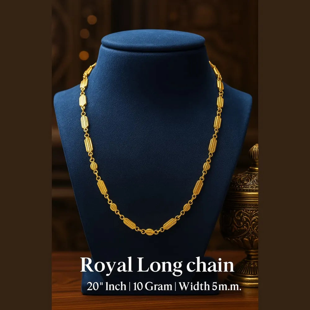 Royal Long Chain - 20 Inch | Handmade Gold Plated Dailywear