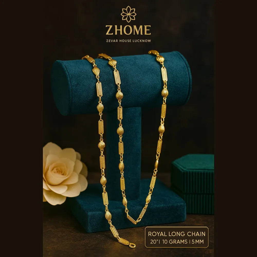 Royal Long Chain - 20 Inch | Handmade Gold Plated Dailywear