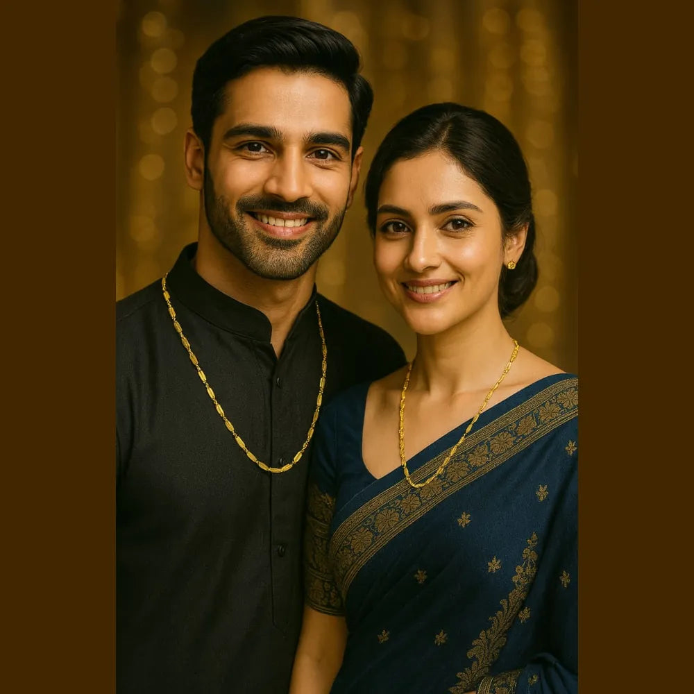 Royal Long Chain - 20 Inch | Handmade Gold Plated Dailywear