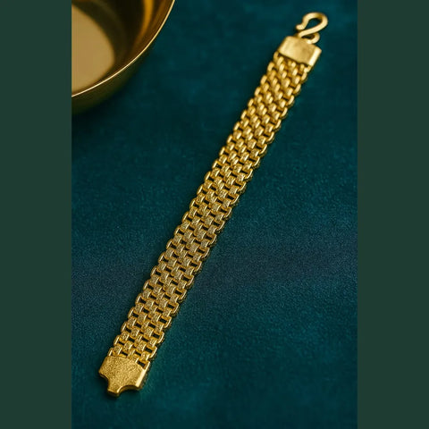 Gold-Plated Heavy Bracelet 12mm – 8 Inch | Daily Wear & Partywear