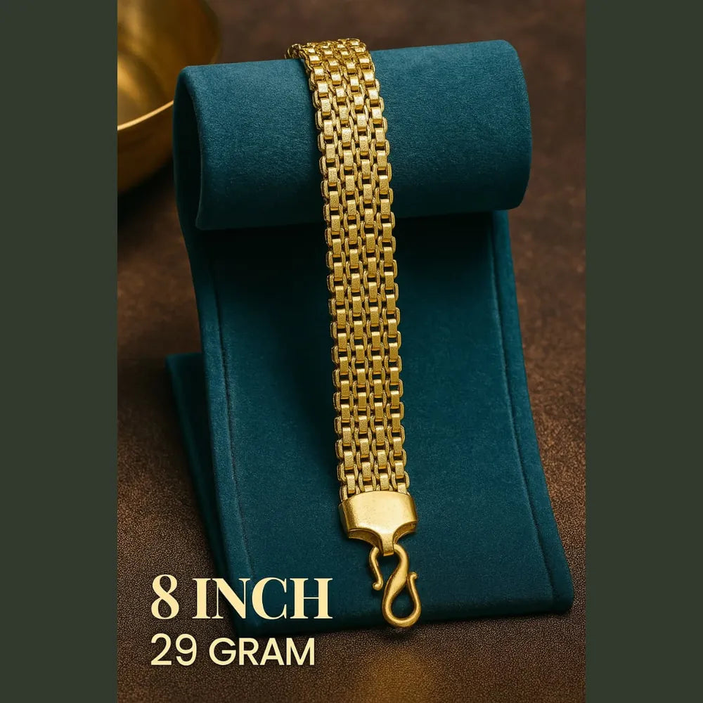 Product image of Gold-Plated Heavy Bracelet 12mm – 8 Inch | Daily Wear & Partywear – image 1