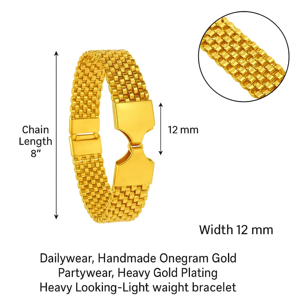 Product image of Jaguar Style Mens Bracelet 1 Gram Gold Look Bold Classy Copy – image 6