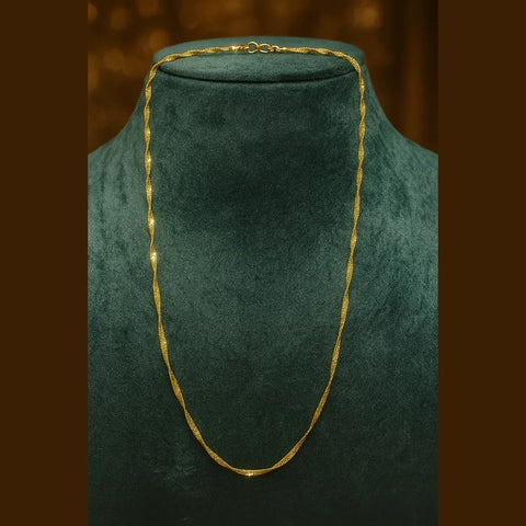Gold Finish Handmade Chain – 20 Inch, 4mm Width, Unisex Lightweight Design