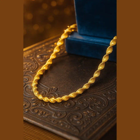Antitarish Daily Wear Gold Finish Handmade Chain – 20 Inch, 6mm Width, Exclusive Design