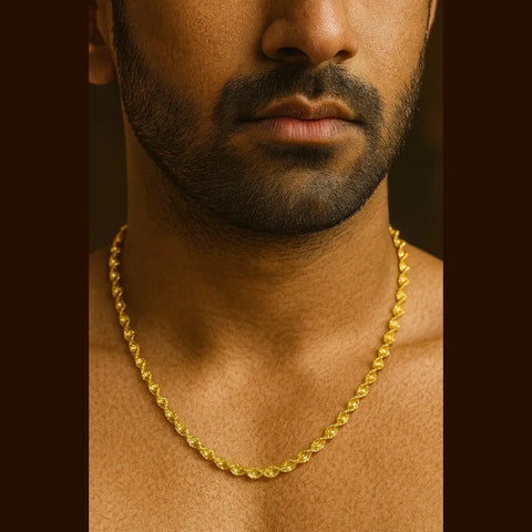 Antitarish Daily Wear Gold Finish Handmade Chain – 20 Inch, 6mm Width, Exclusive Design