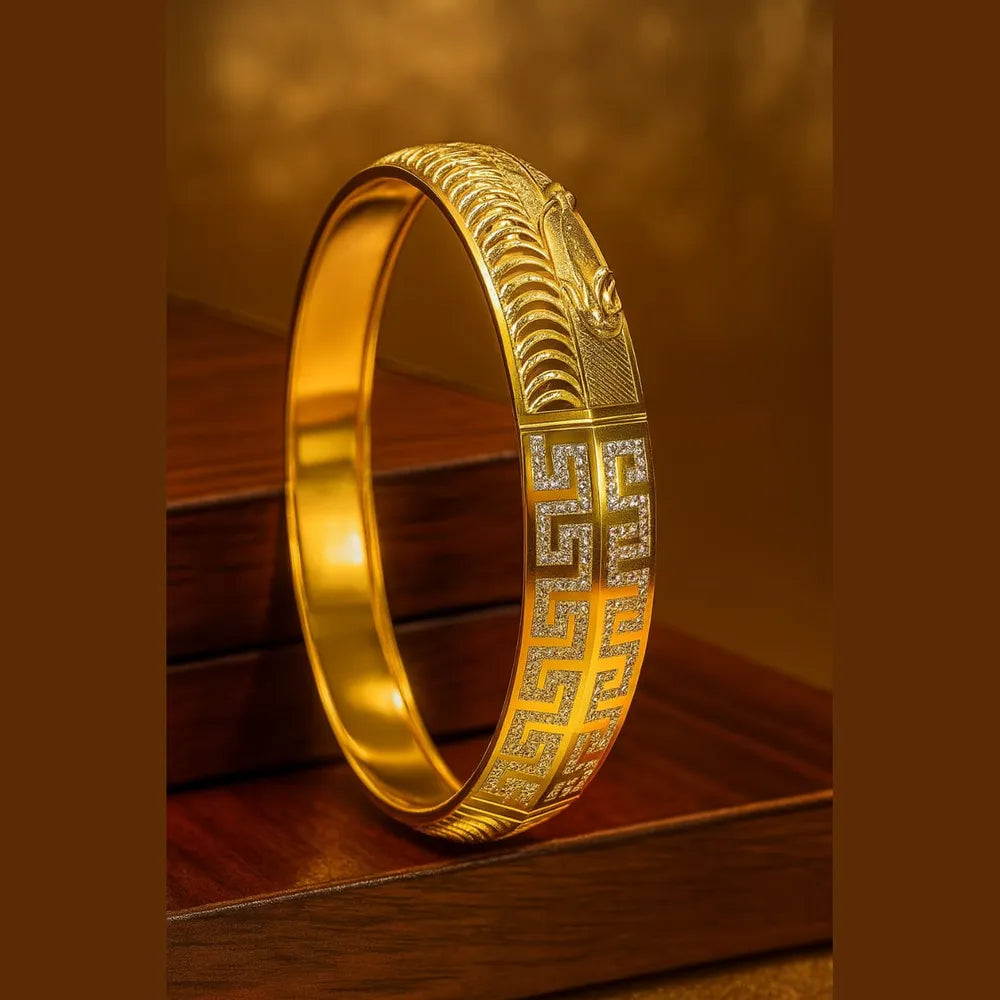 Exclusive Onegram Gold Men Kada – Premium Handmade Waterproof Daily Wear