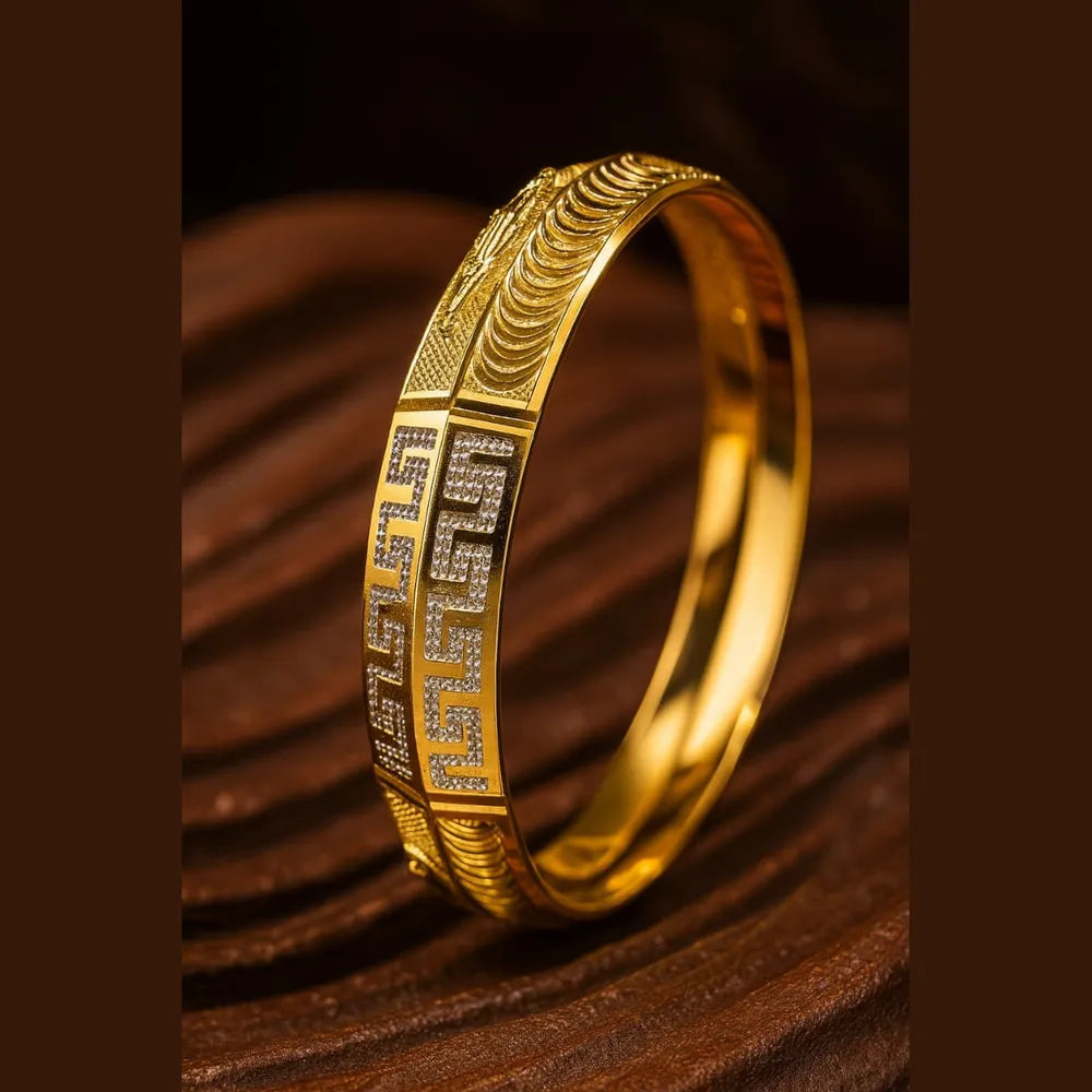 Exclusive Onegram Gold Men Kada – Premium Handmade Waterproof Daily Wear