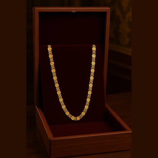 Product image of Royal Lakshmi Coin Gold-Plated Chain – 26 Inch, 22 Gram, 9 mm Width – image 1