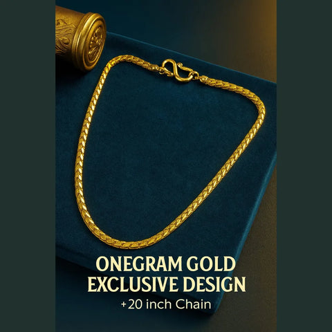 One Gram Gold Exclusive Design 20-inch Chain – Elegant Daily Wear Jewelry