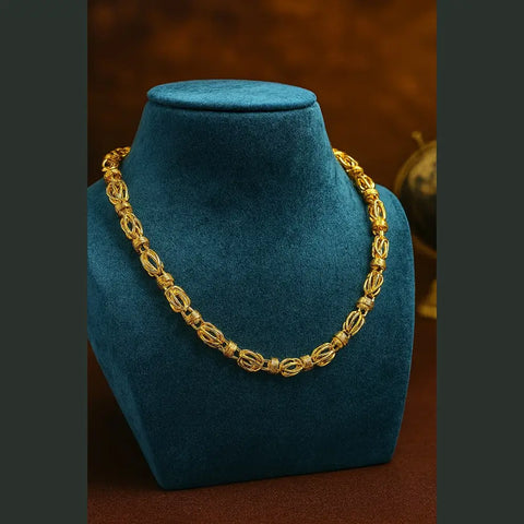 Premium Gold Plated Designer Chain – Stylish 20-inch Jewelry for Men