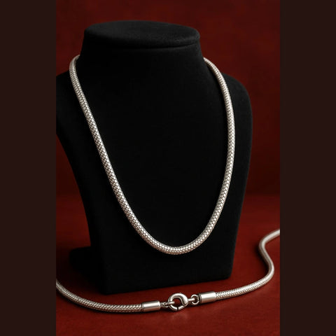 Silver-Plated Snake Chain for Men & Women