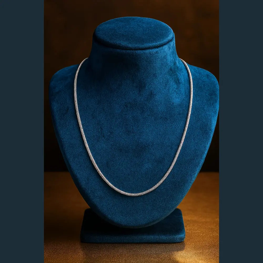 Silver-Plated Snake Chain for Men & Women