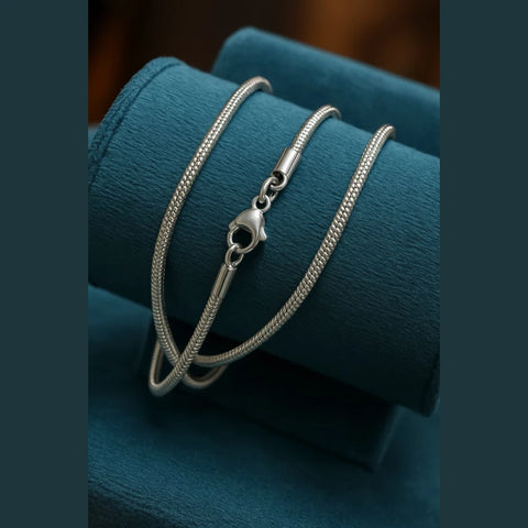 Silver-Plated Snake Chain for Men & Women