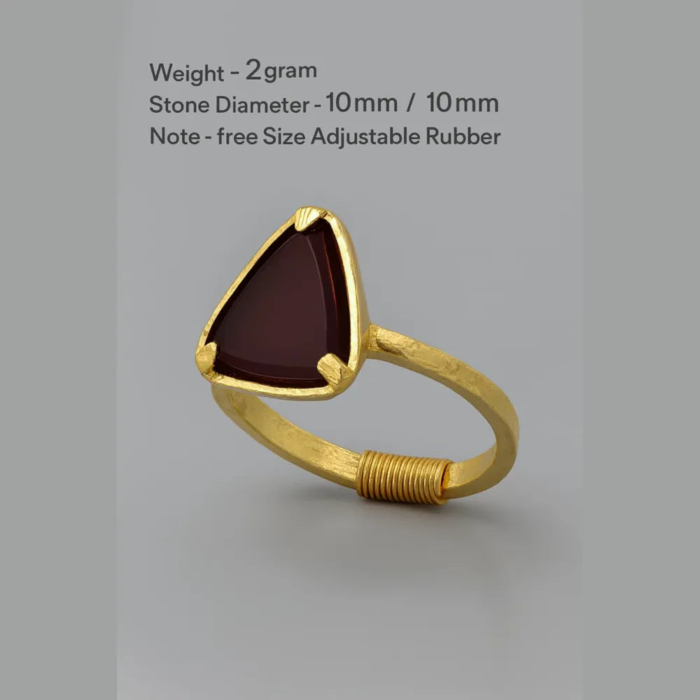 Product image of Elegant Green Stone Gold Plated Adjustable Ring Daily Wear Statement Piece Copy – image 6
