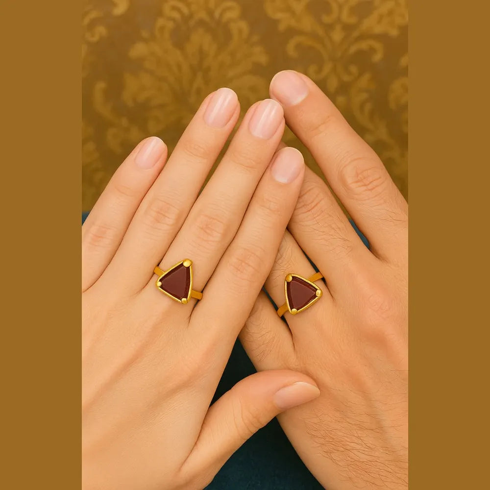 Product image of Elegant Green Stone Gold Plated Adjustable Ring Daily Wear Statement Piece Copy – image 7