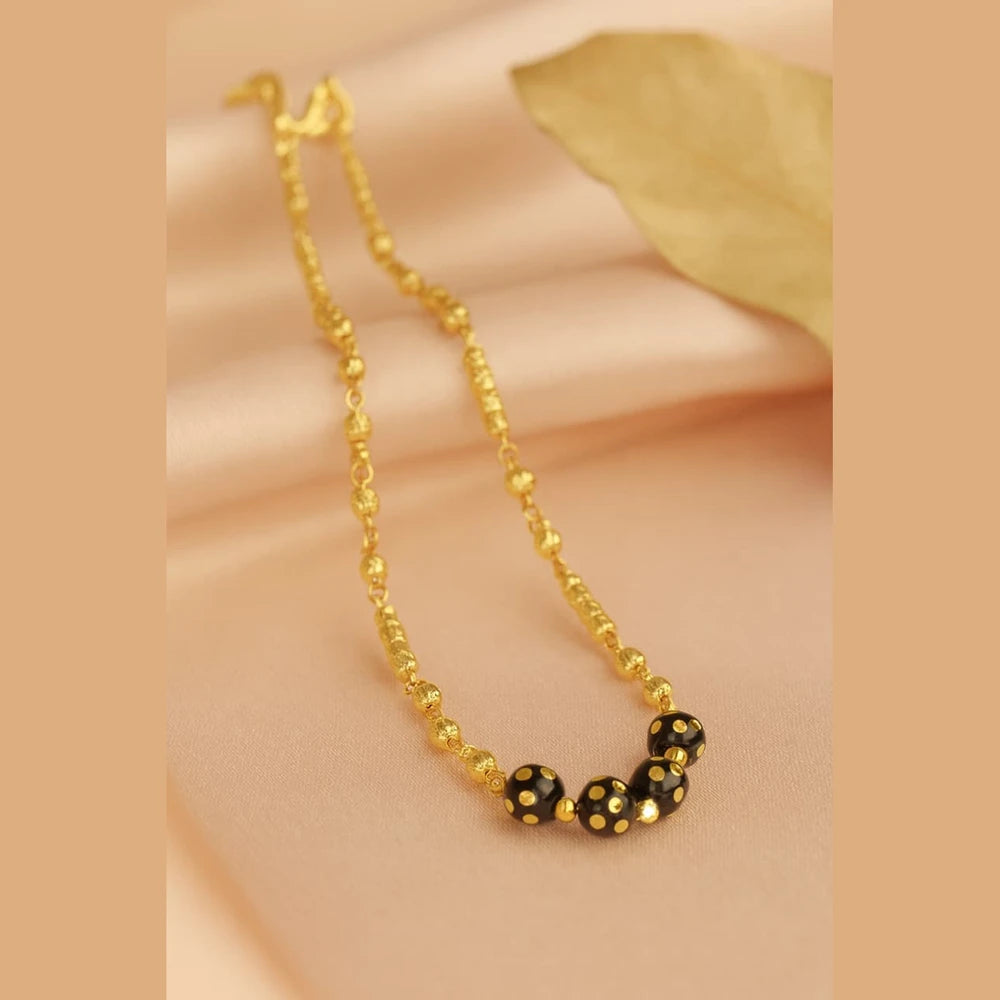 ZHOME Gold Plated Mangalsutra – Elegant 26 Inch, 5mm, Lobster Lock