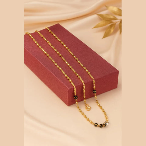 ZHOME Gold Plated Mangalsutra – Elegant 26 Inch, 5mm, Lobster Lock