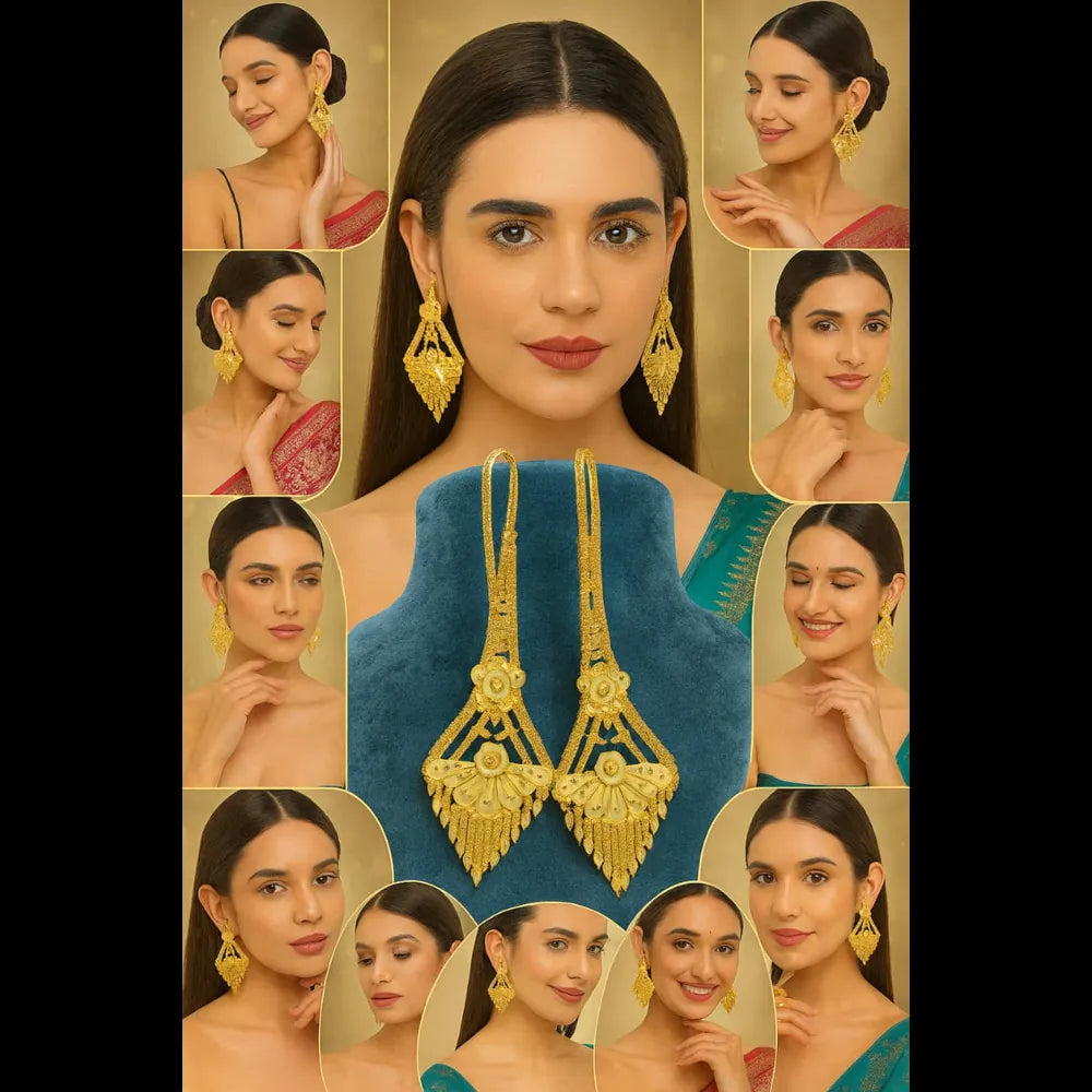 Product image of Real Gold Looking 22 Carat Gold Plated Earrings A Guide To Elegance – image 5