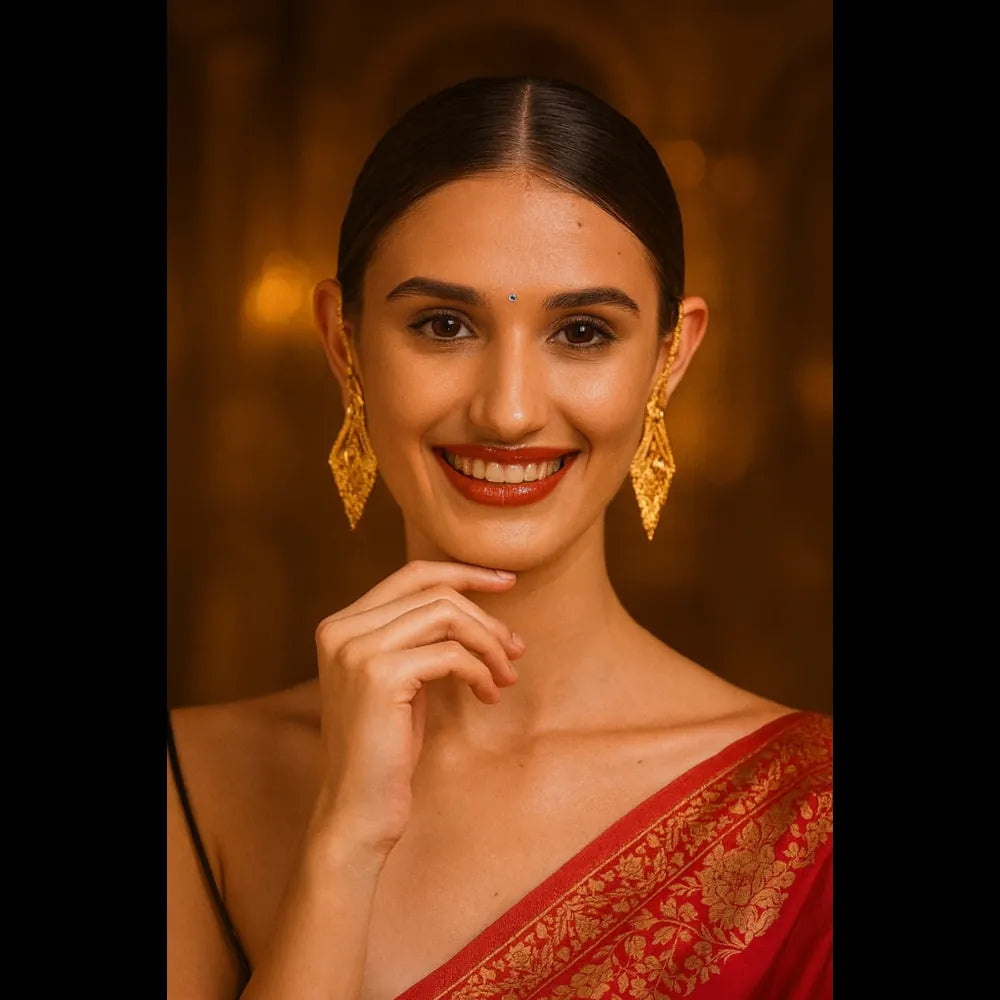 Product image of Real Gold Looking 22 Carat Gold Plated Earrings A Guide To Elegance – image 10