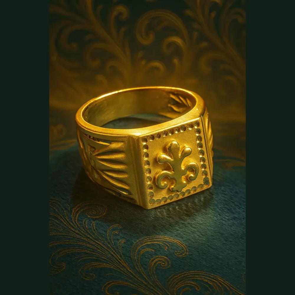 Product image of Products Mens Square Gold Look Ring Royal Design – image 4
