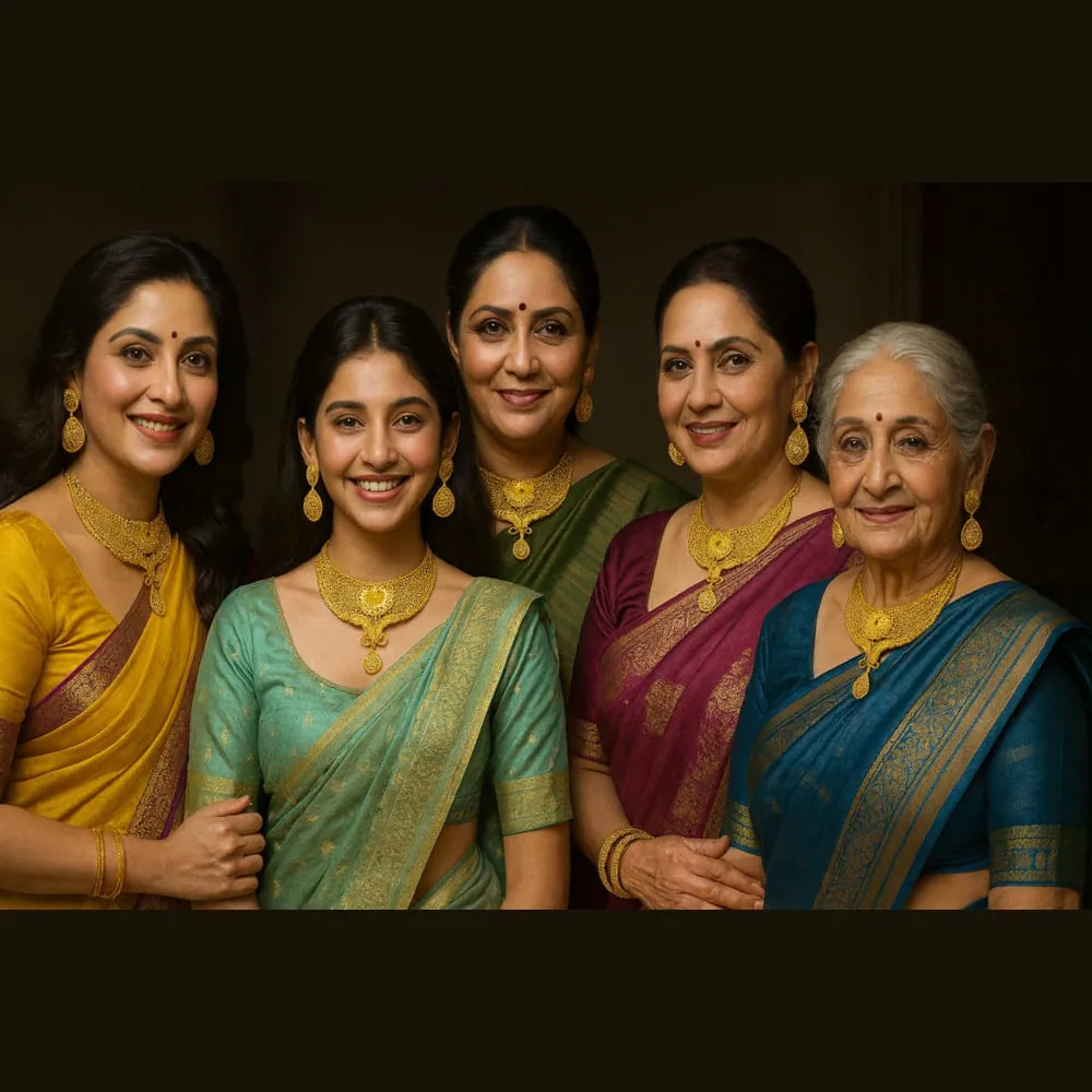 Product image of Floral Gold Plated Bridal Choker Set – image 10