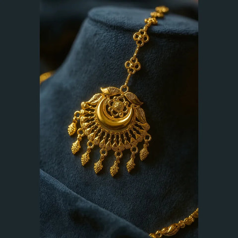 Exclusive Handmade Combo Bridal Jewellery Set | Necklace, Earrings, Mangtika & Nathiya Karwa Chauth special
