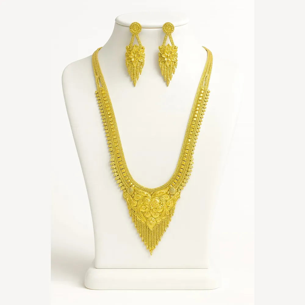 Product image of Long Necklace Jewelry Set Real Gold Look Design For Weddings Special Occasions Copy 2 – image 3