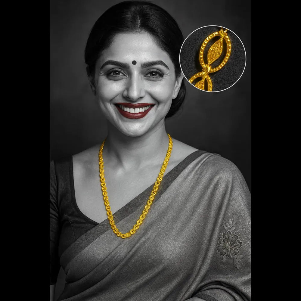One Gram Gold Plated Handmade Designer Chain Necklace – 20 Inch