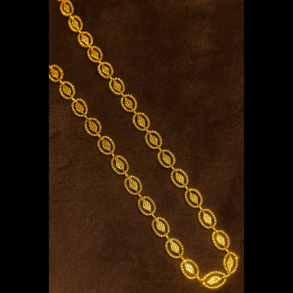 One Gram Gold Plated Handmade Designer Chain Necklace – 20 Inch