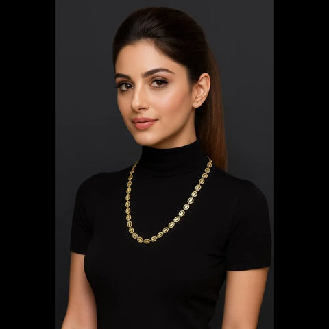 One Gram Gold Plated Handmade Designer Chain Necklace – 20 Inch
