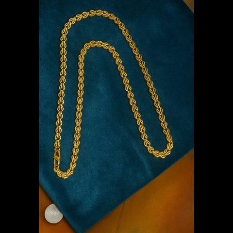 One Gram Gold Plated Handmade Designer Chain Necklace – 28 Inch