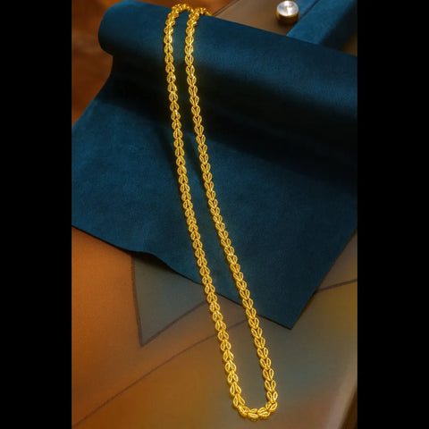 One Gram Gold Plated Handmade Designer Chain Necklace – 28 Inch