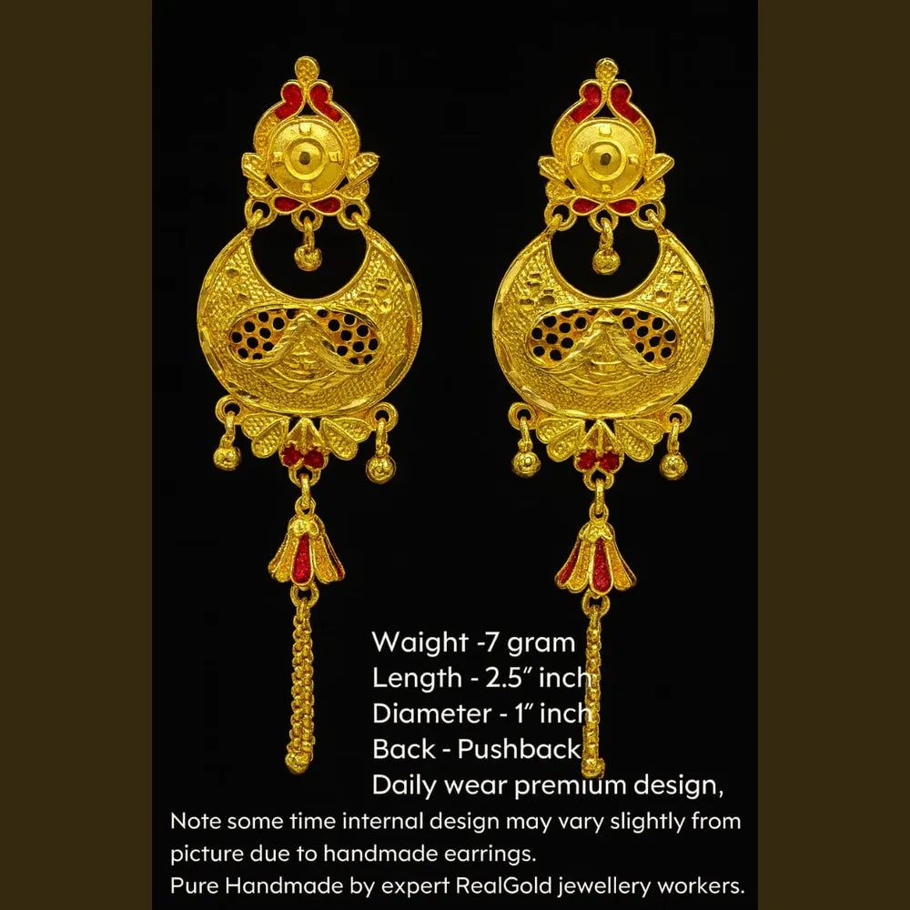 Product image of Https Www Zhome In Products One Gram Gold Plated Pushback Handmade Earrings – image 2
