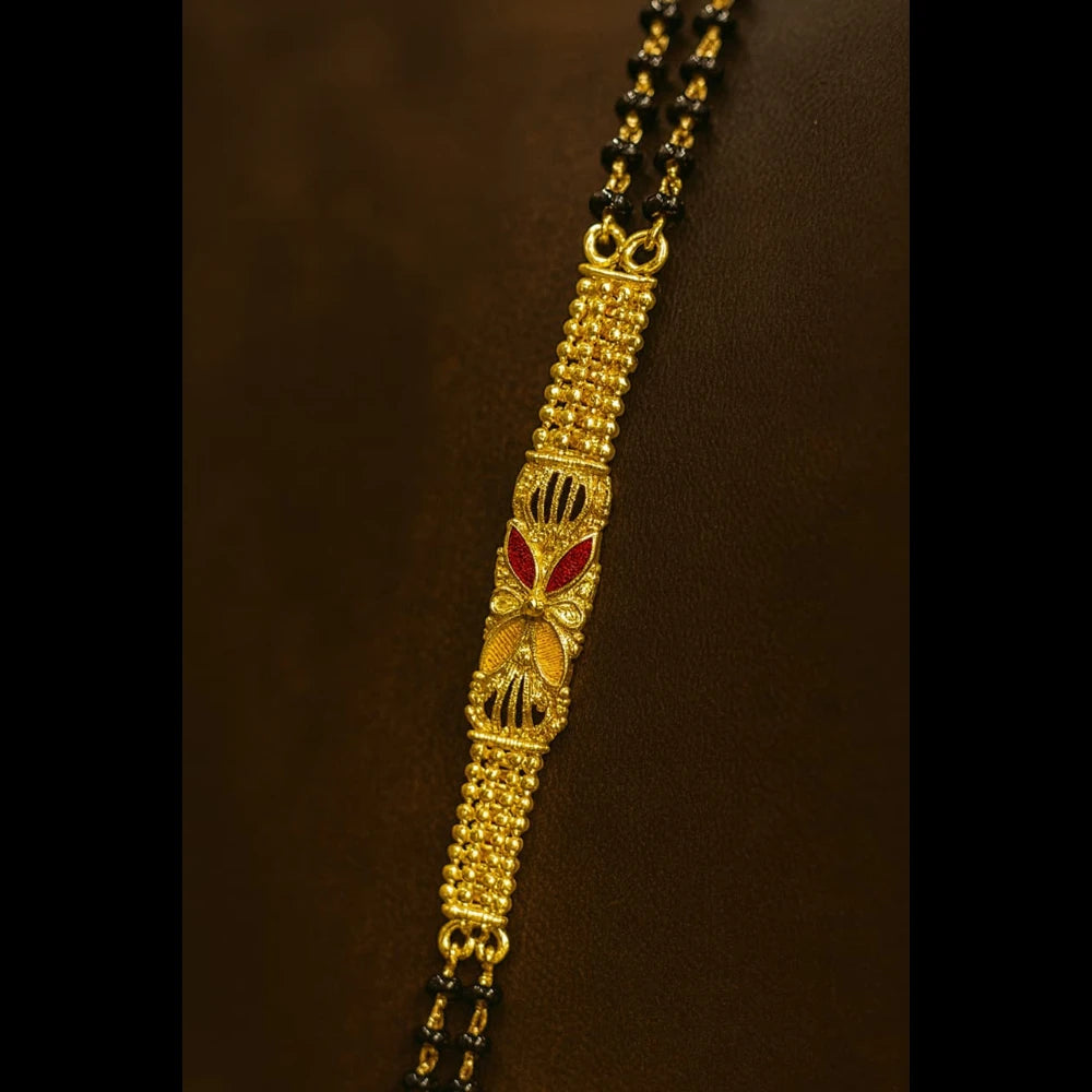 Exclusive Long Gold Plated Mangalsutra with Designer Pendant & Earrings – 30 Inch