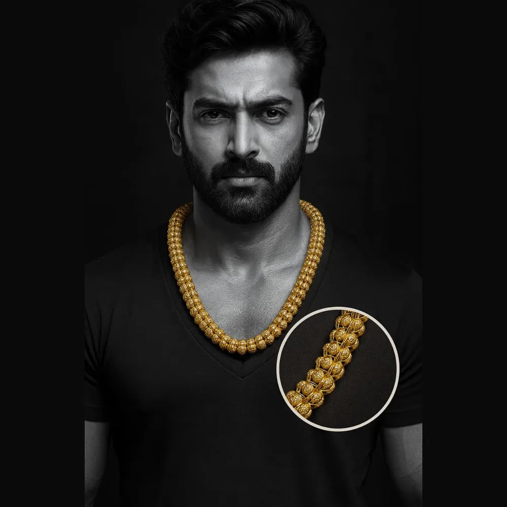 Men’s Heavy Gold Plated Chain – 22 Inch, 110g | Handmade Designer Necklace