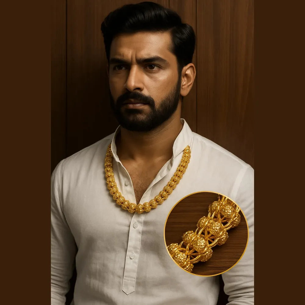 Men’s Heavy Gold Plated Chain – 22 Inch, 110g | Handmade Designer Necklace