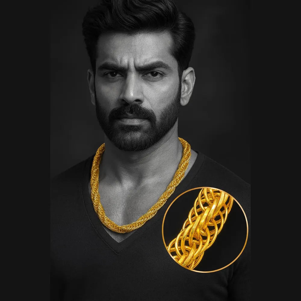 Men’s Heavy Gold Plated Chain – 20 Inch | Premium Handmade Design