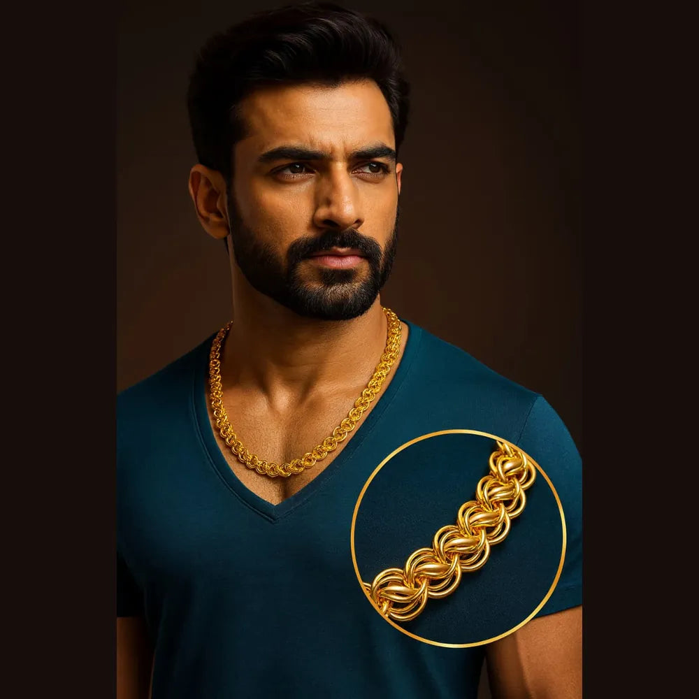 Men’s Heavy Gold Plated Chain – 20 Inch | Handmade Stylish Design