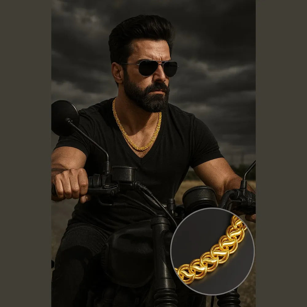 Men’s Heavy Gold Plated Chain – 20 Inch | Handmade Stylish Design