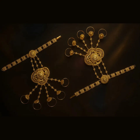 Bridal Gold Plated Hathphool – Traditional Handmade Design