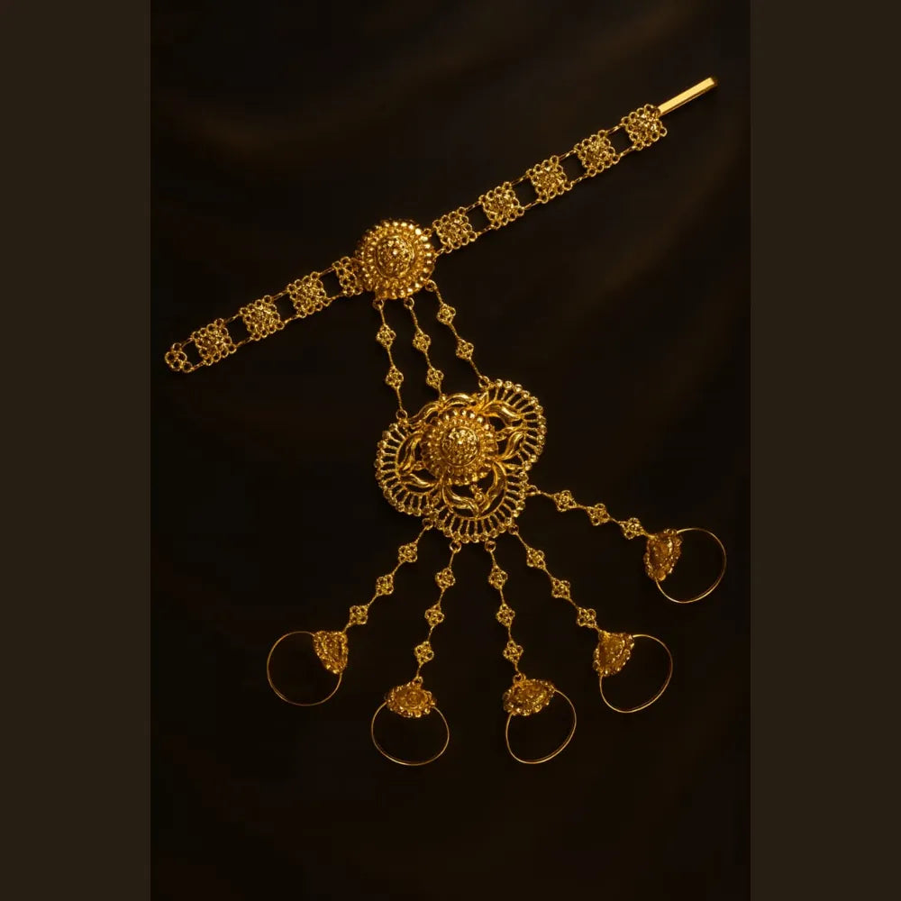 Royal Handmade Golden Haathphool – Bridal Hand Harness Jewellery