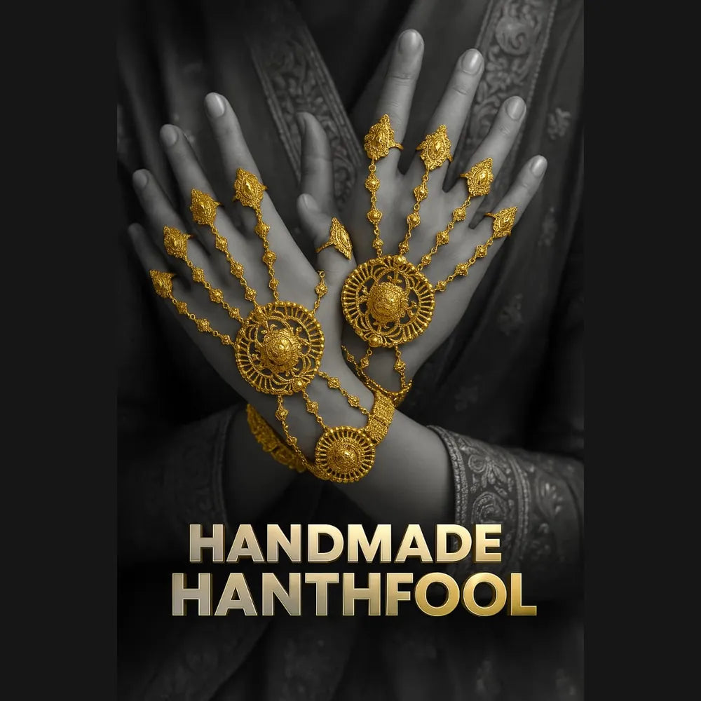 Bridal Gold Plated Hathphool – Traditional Handmade Design