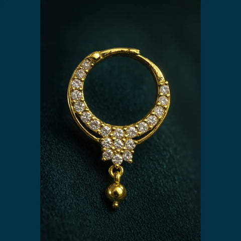 Exclusive Gold-Plated Nose Ring with Sparkling CZ Stones