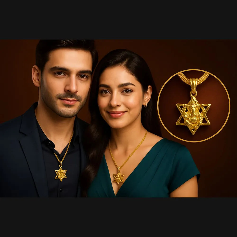 Stylish Unisex Ganpati Ji Necklace in One Gram Jewellery