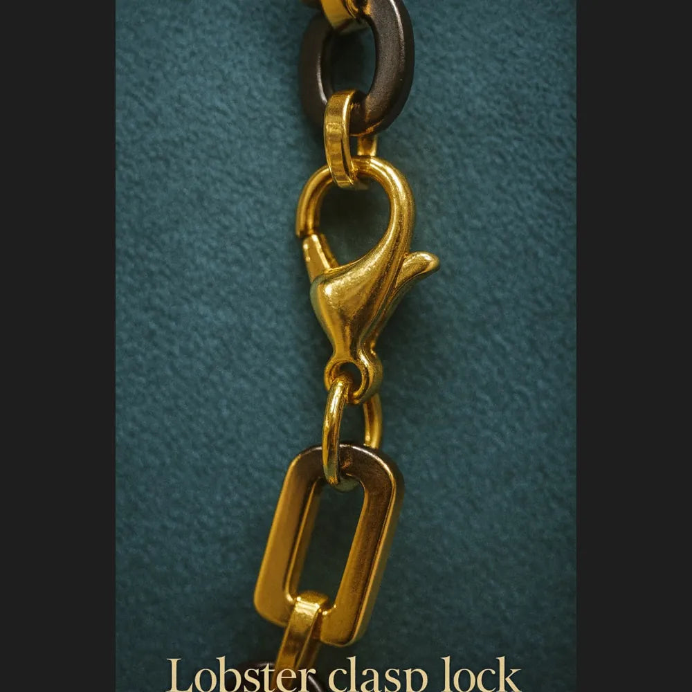Men’s Exclusive Black & Gold Waterproof Chain – 22 Inch | Bold & Stylish