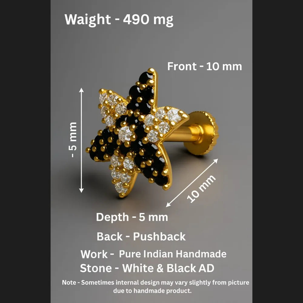 Luxury Designer Nosepin – Elegant AD Stone Detailing