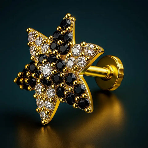 Luxury Designer Nosepin – Elegant AD Stone Detailing